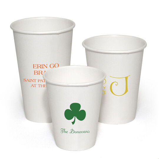 Design Your Own St. Patrick's Day Paper Coffee Cups